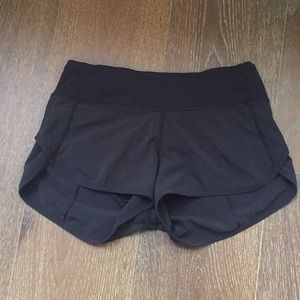 Lululemon speed shorts black size 2